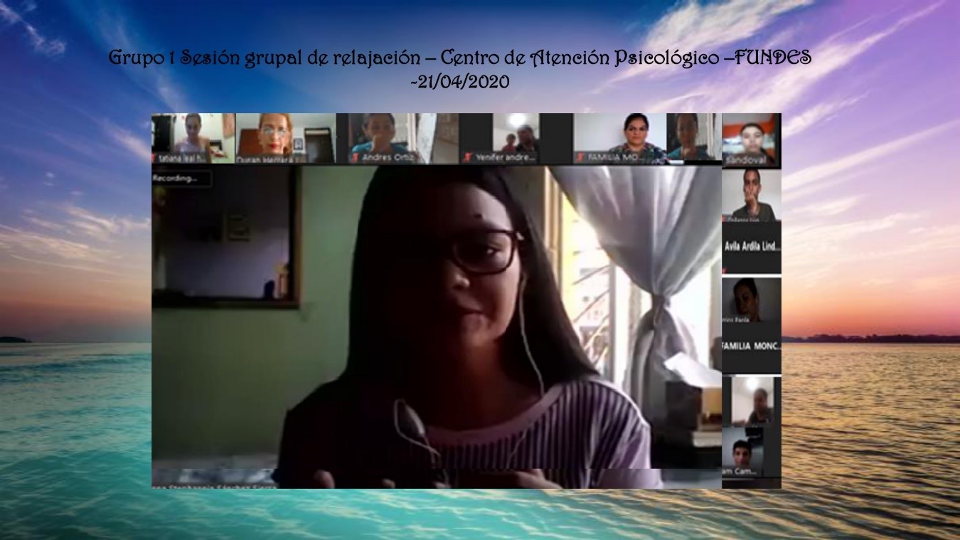 Continuamos desde la virtualidad con actividades de proyecciÃ³n social para el manejo de la ansiedad y el estrÃ©s