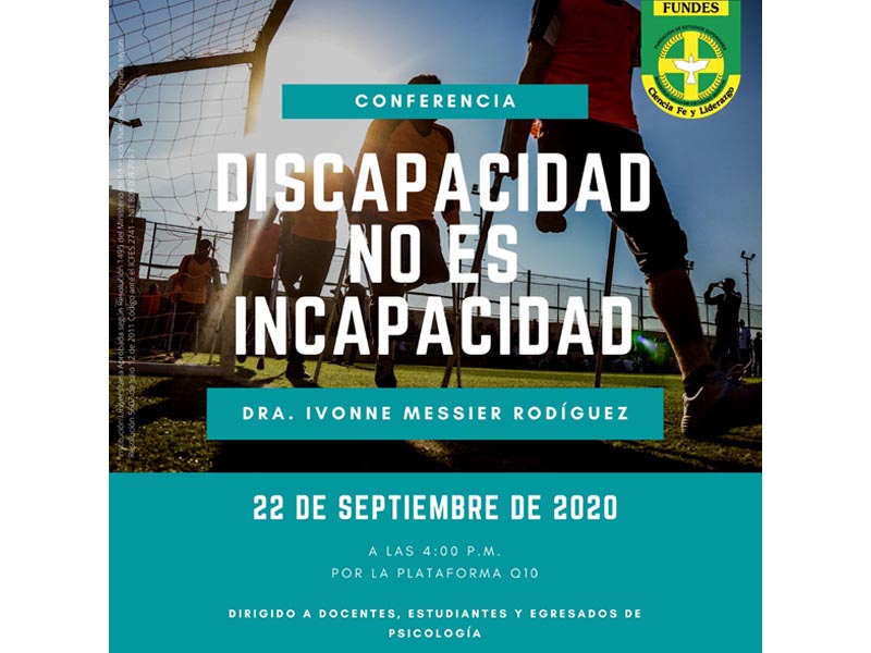 Desde la virtualidad, seguimos aportando a la formaciÃ³n integral de nuestros estudiantes, mediante el espacio psicolÃ³gico discapacidad no es incapacidad