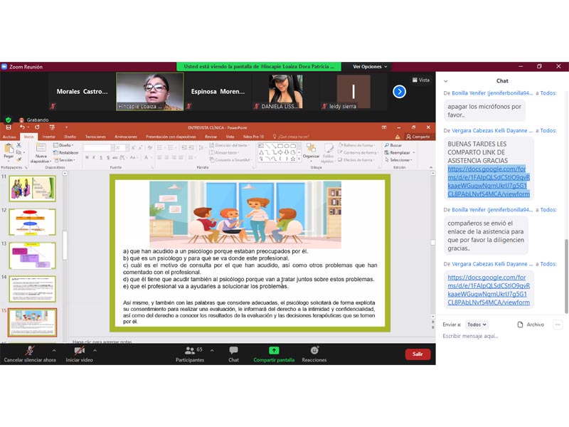 DE MANERA VIRTUAL CONTINUAMOS ESPACIO PSICOLÃGICO: ENTREVISTA PSICOLÃGICA EN NIÃOS Y ADOLESCENTES.