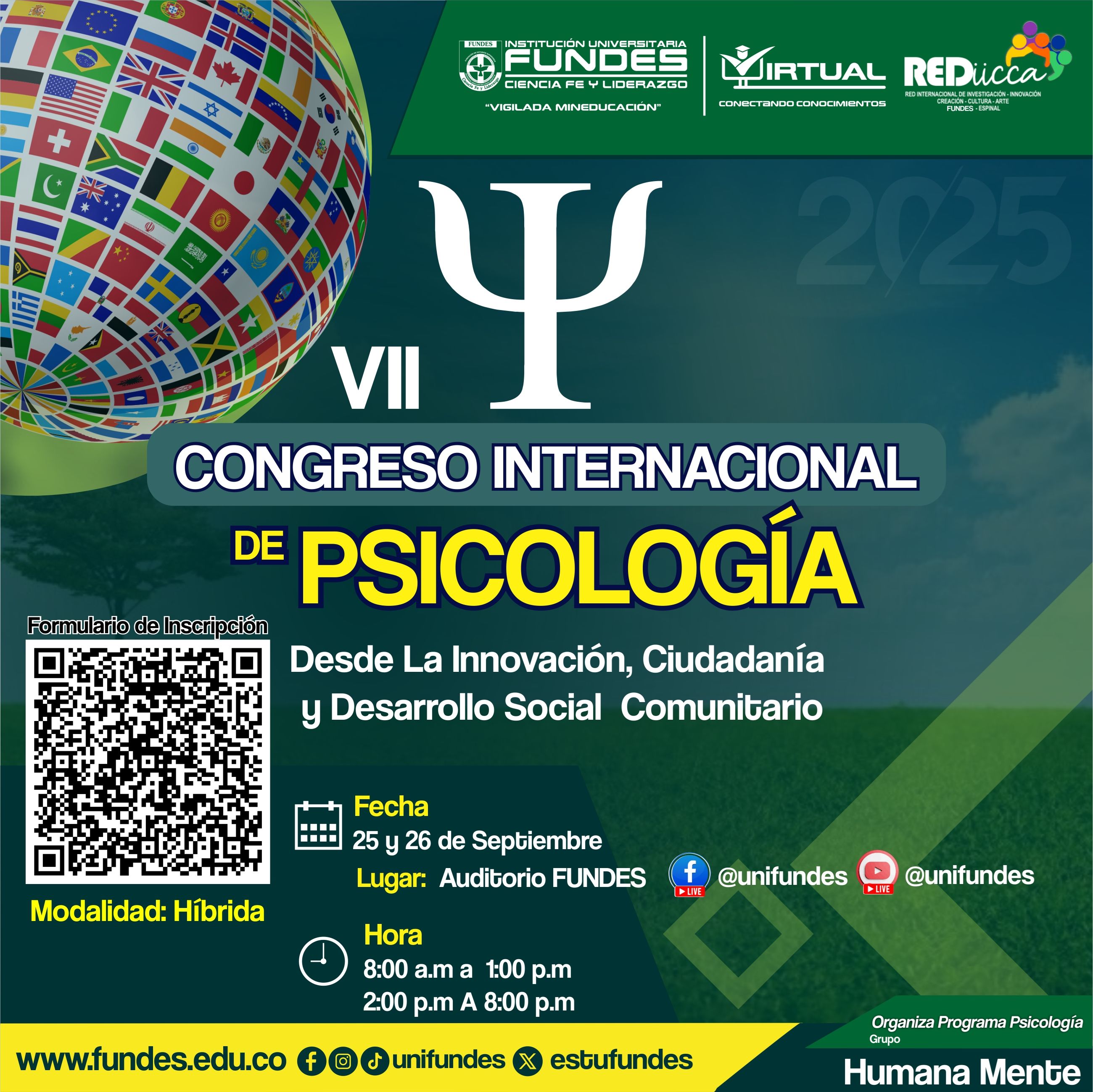 VII Congreso Internacional de PsicologÃ­a FUNDES: innovaciÃ³n, ciudadanÃ­a y desarrollo social comunitario